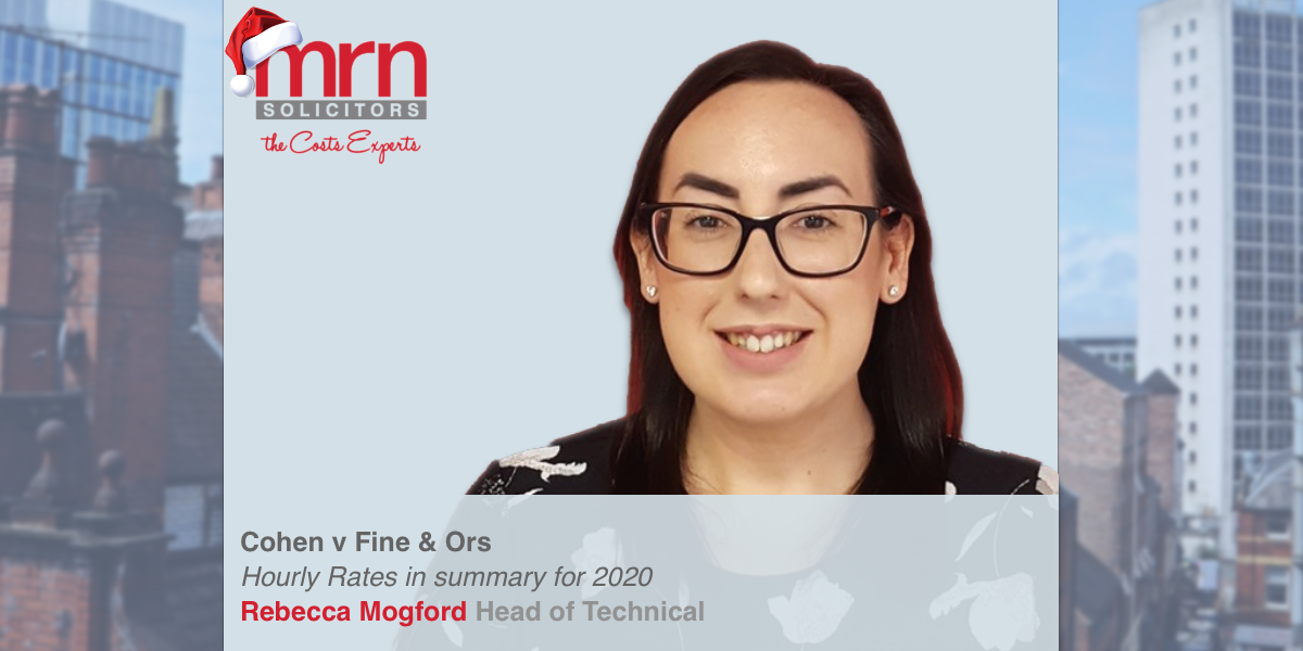 Hourly Rates in summary for 2020 MRN